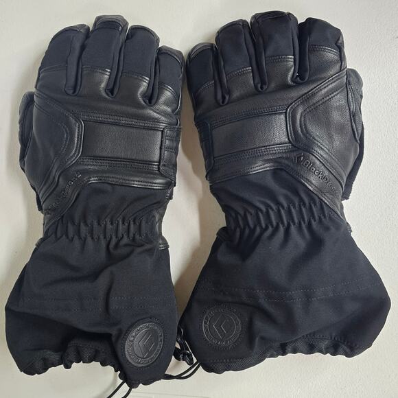 Black Diamond Gore-tex Skiing Gloves Goatskin Nylon Wool Black Size S,M, L - Picture 1 of 8